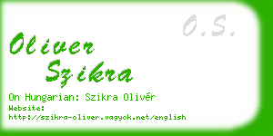 oliver szikra business card